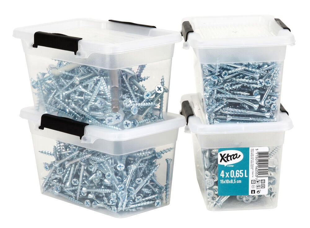 Xtra oppbevaringsboks 4 pk