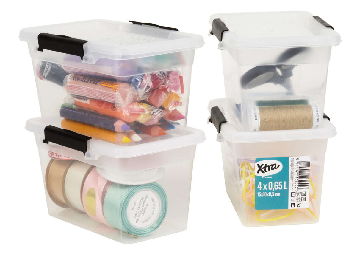 Xtra oppbevaringsboks 4 pk