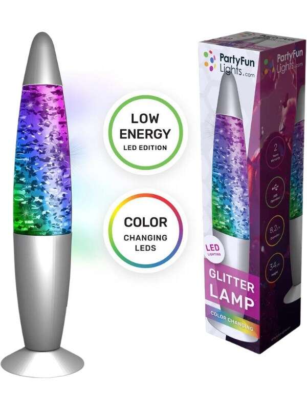 PartyFun Lights lampe med glitter