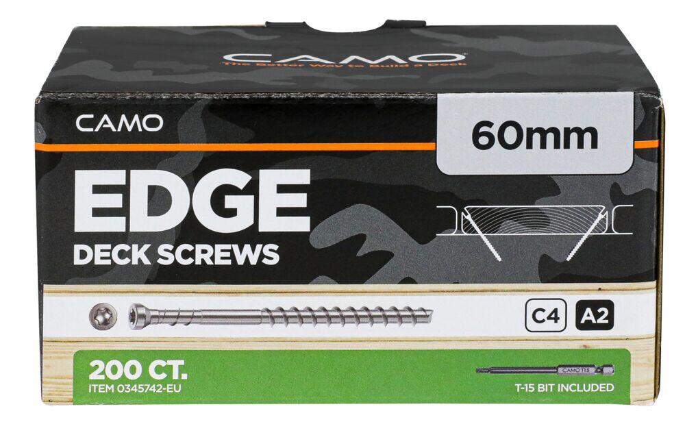 Camo A2 4,2X60 skjulte rustfri terrasseskruer
