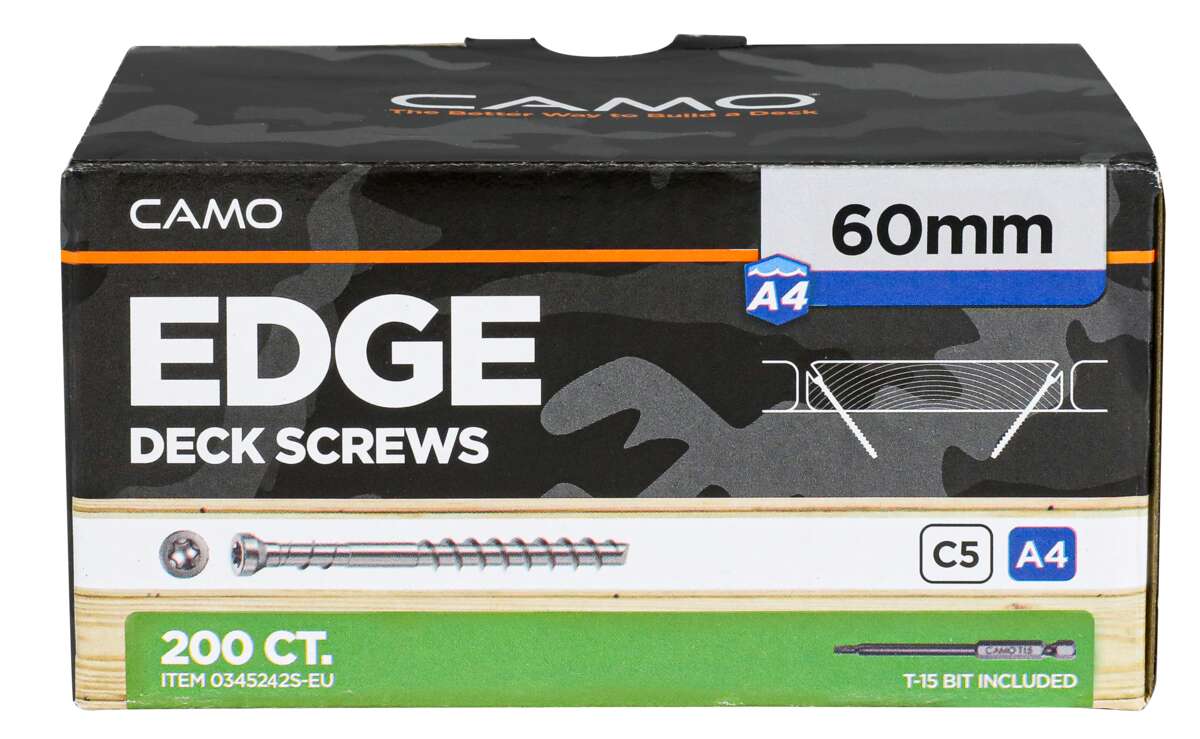 Camo A4 4,2X60 skjulte rustfri terrasseskruer