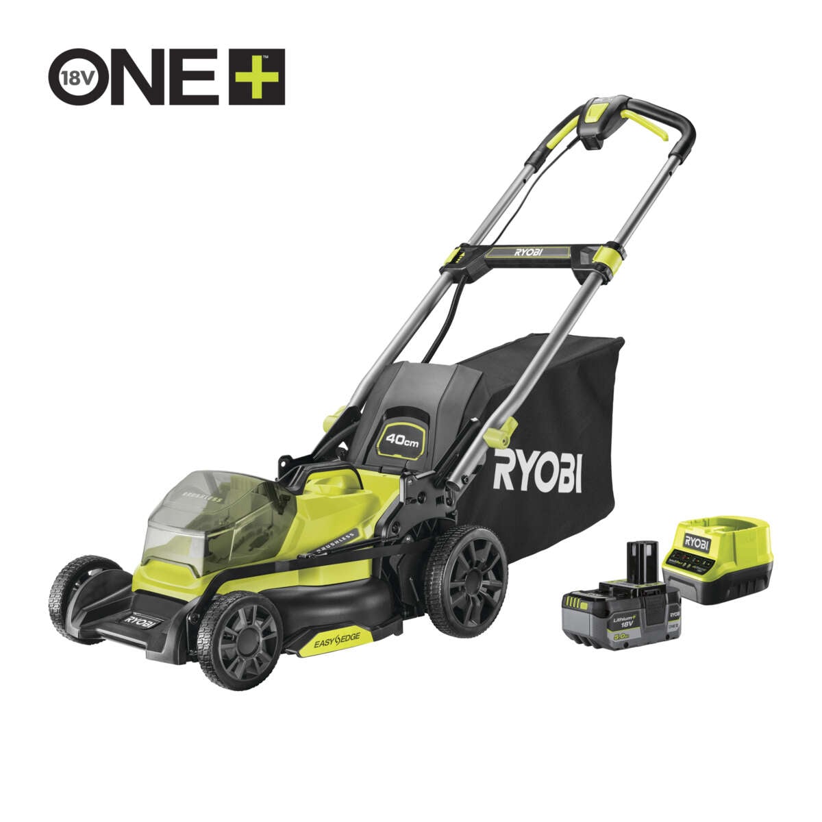 Ryobi RY18LMX40C-150 gressklipper m/batteri