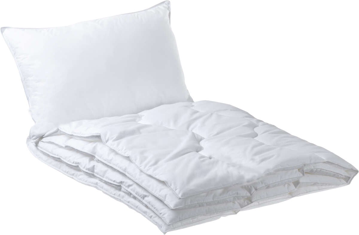 Høie Opal helårs dyne og pute sett i fiber