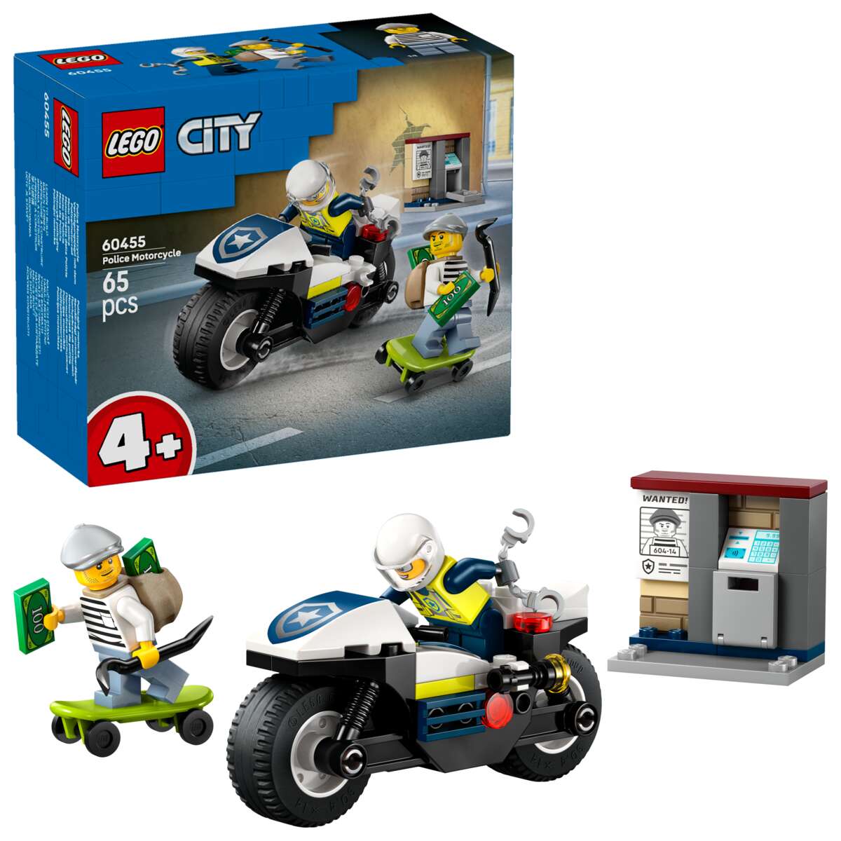 LEGO® City Skurkejakt med motorsykkelpolitiet 60455