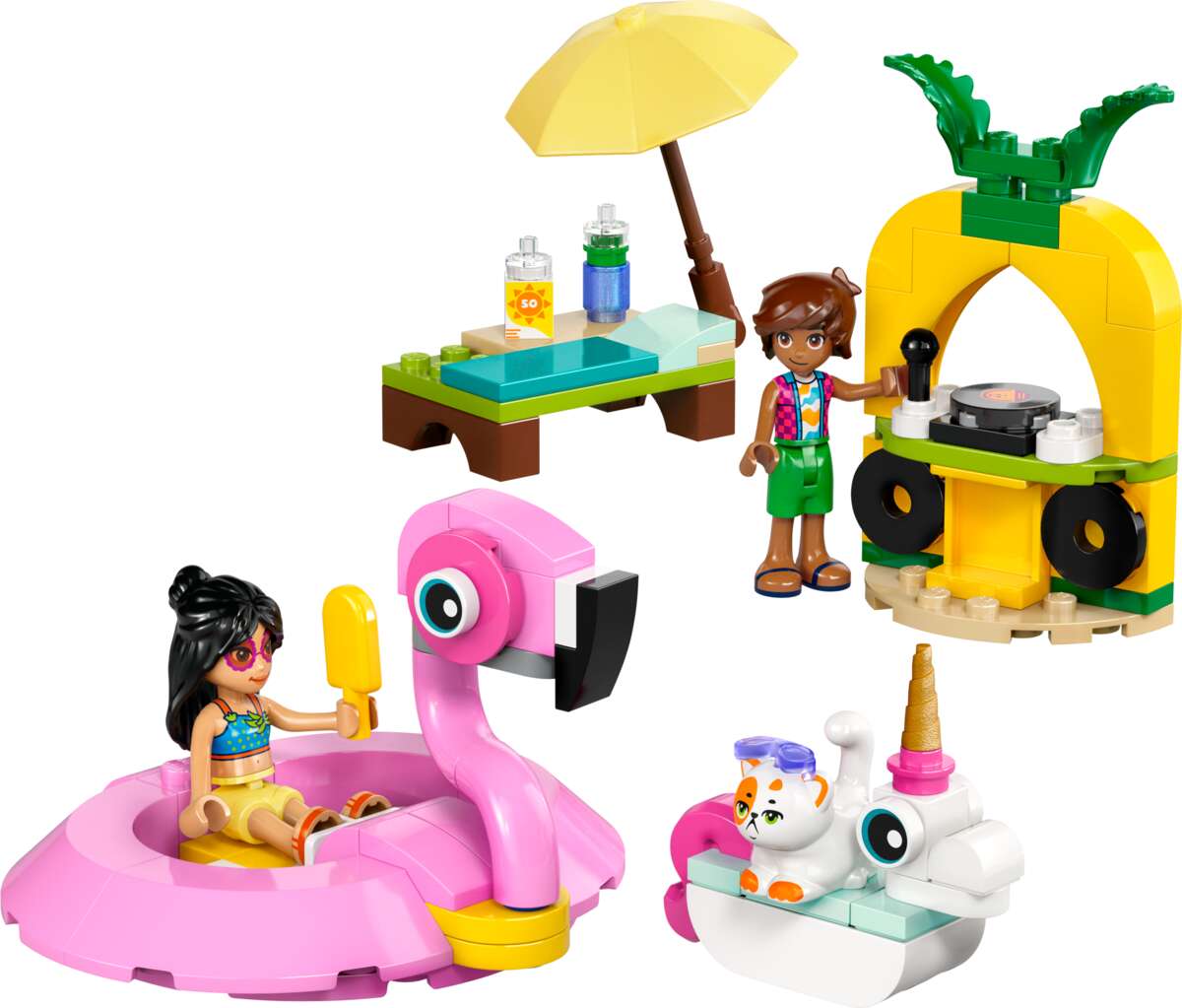 LEGO® Friends Poolparty med enhjørning og flamingo 42658