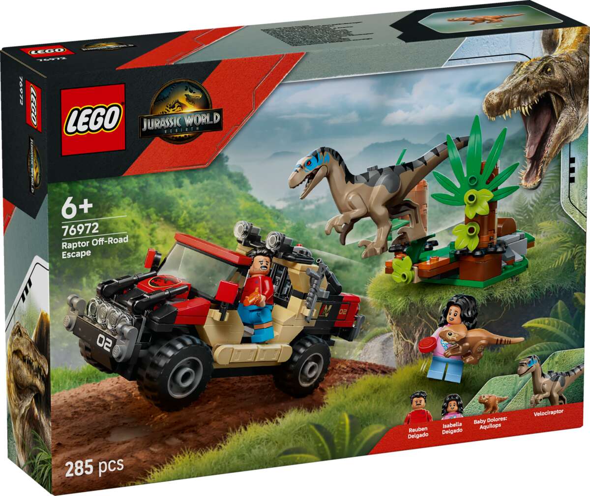 LEGO® Jurassic World Raptorflukt i terrengbil 76972