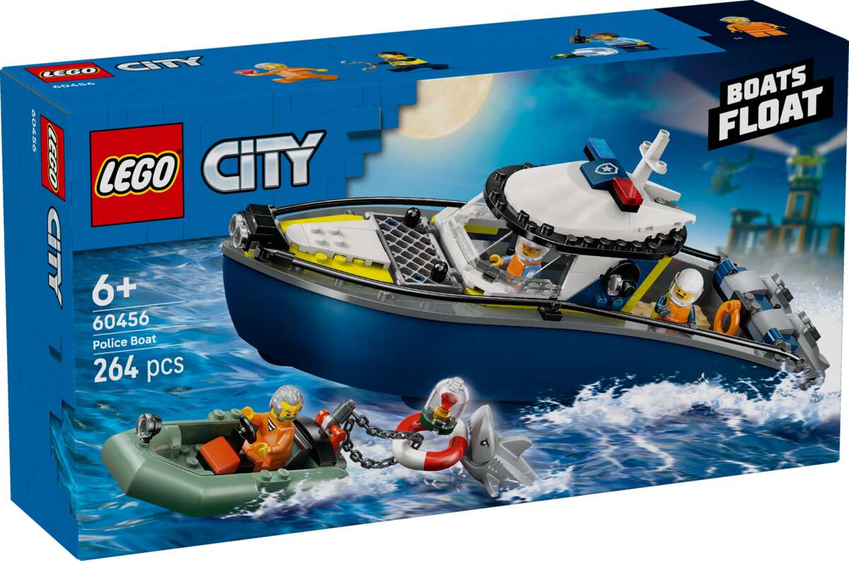 LEGO® City Skurkejakt med politibåt leke og flytende hurtigbåt og jolle 60456