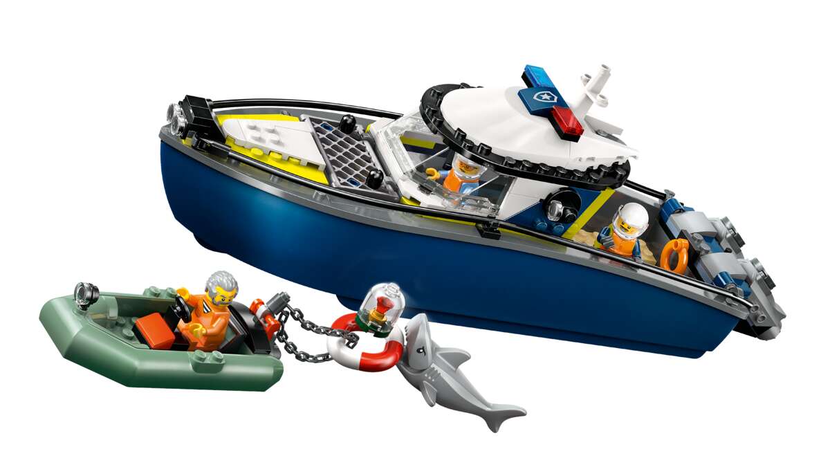 LEGO® City Skurkejakt med politibåt leke og flytende hurtigbåt og jolle 60456
