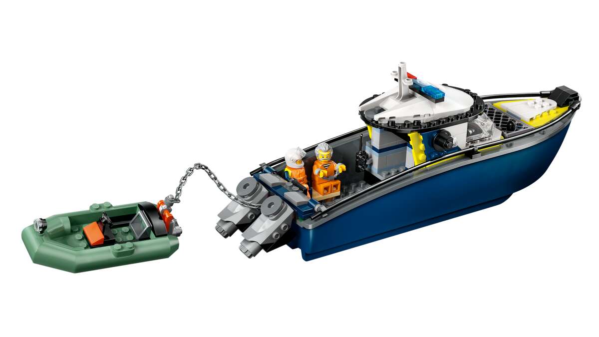 LEGO® City Skurkejakt med politibåt leke og flytende hurtigbåt og jolle 60456
