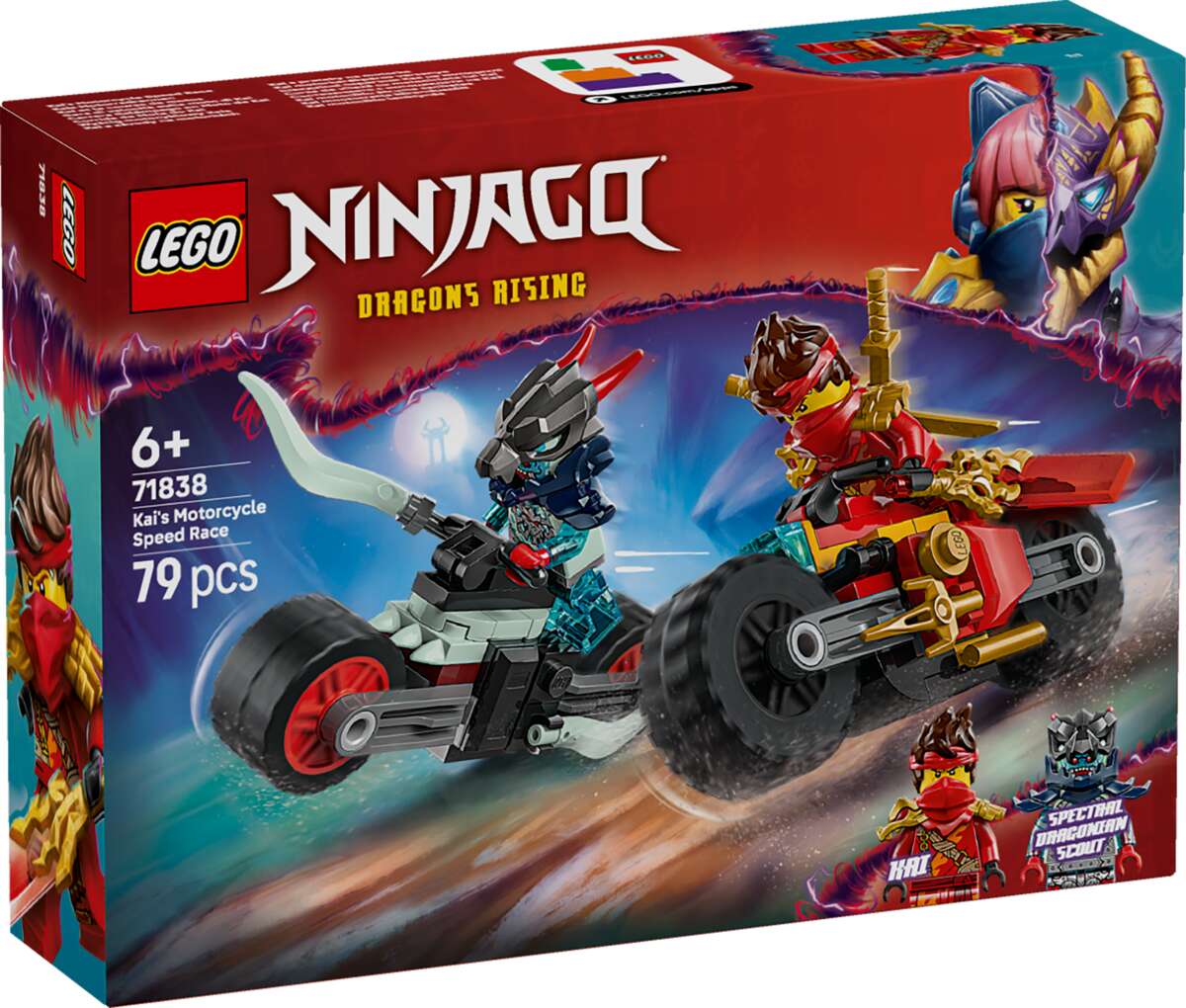 LEGO® NINJAGO® Kais fartsfylte motorsykkeljakt 71838
