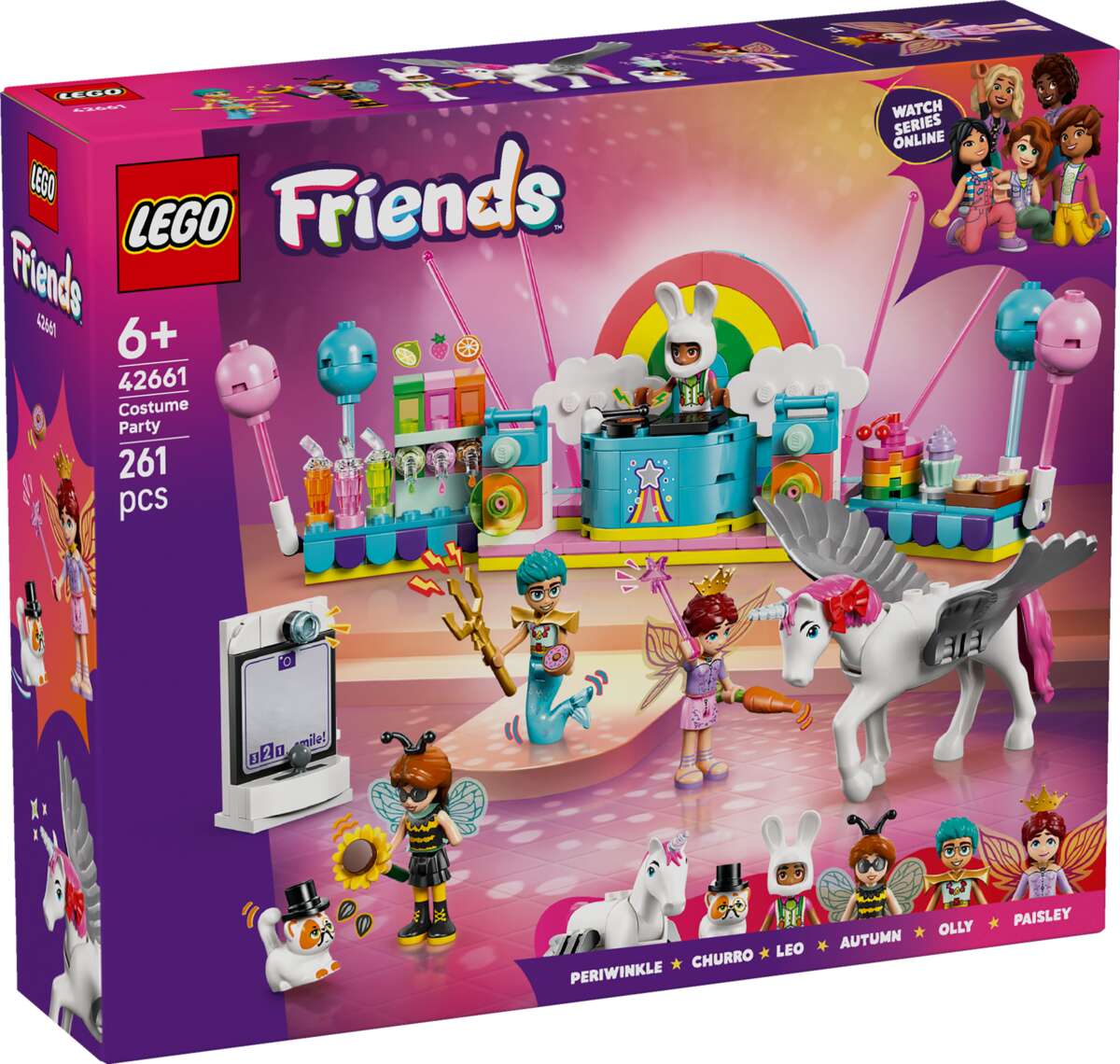 LEGO® Friends Utkledningsfest med enhjørning og alv 42661