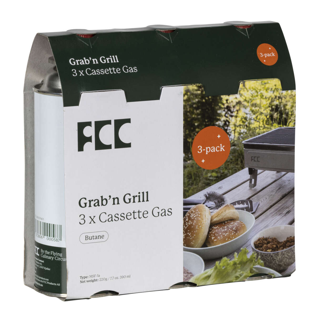 FCC Grab`N`Grill gassboks 3-pk