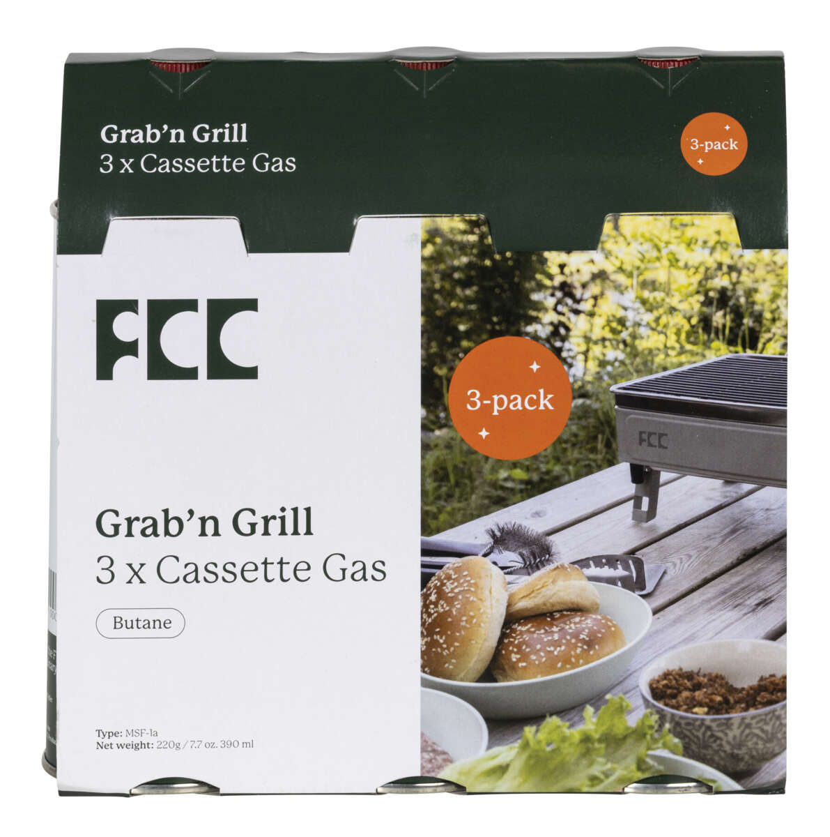 FCC Grab`N`Grill gassboks 3-pk