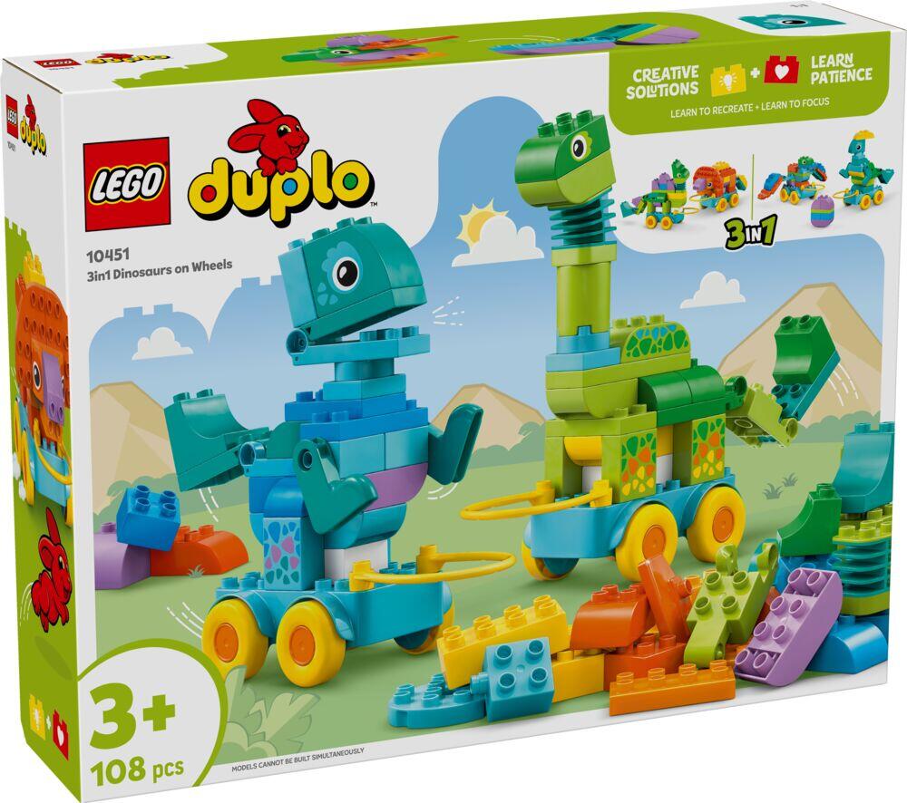 LEGO® DUPLO® Town 3-i-1 Dinosaurer på hjul 0451
