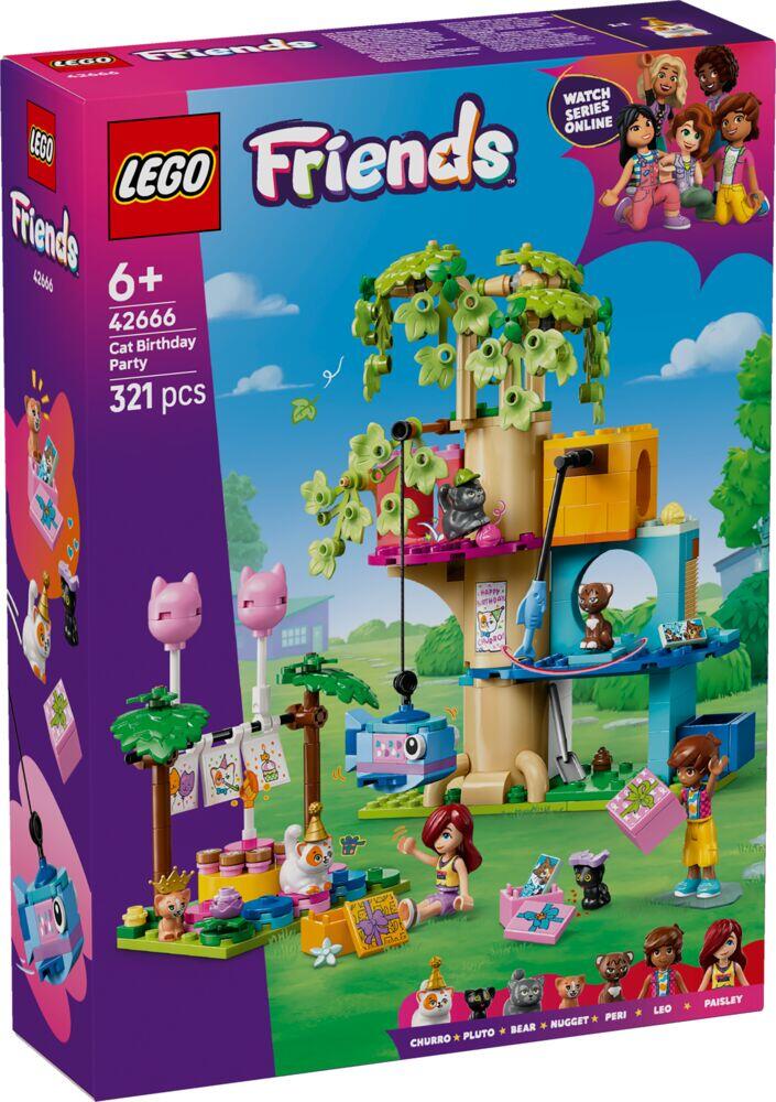 LEGO® Friends Kattens bursdagsfest og leketre 42666
