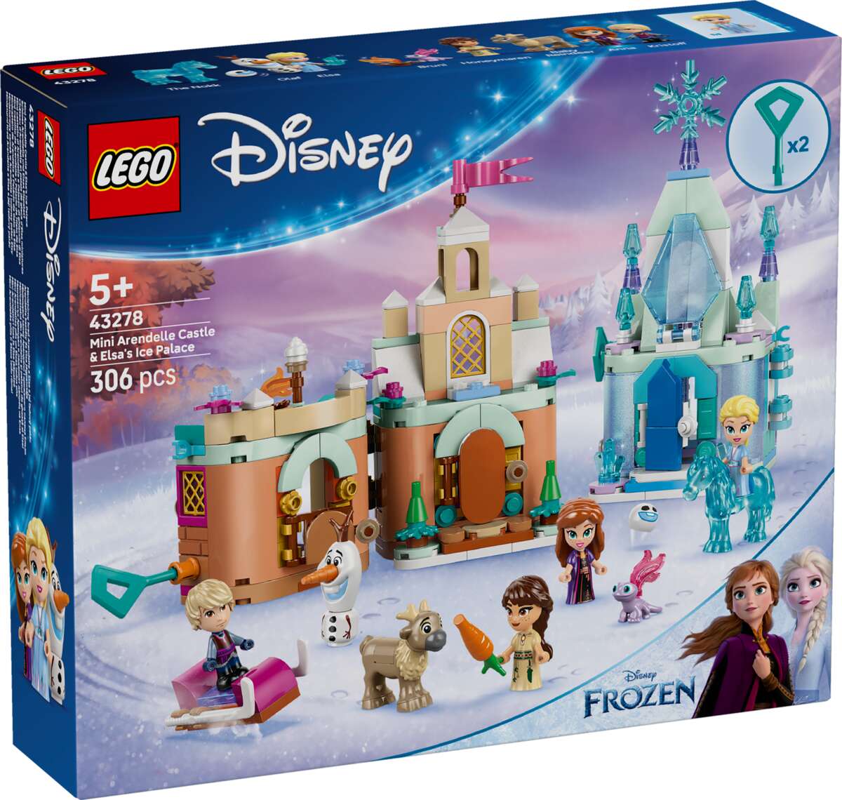 LEGO® ǀ Disney Frost Minimodeller av Arendelle-slottet og Elsas ispalass 43278