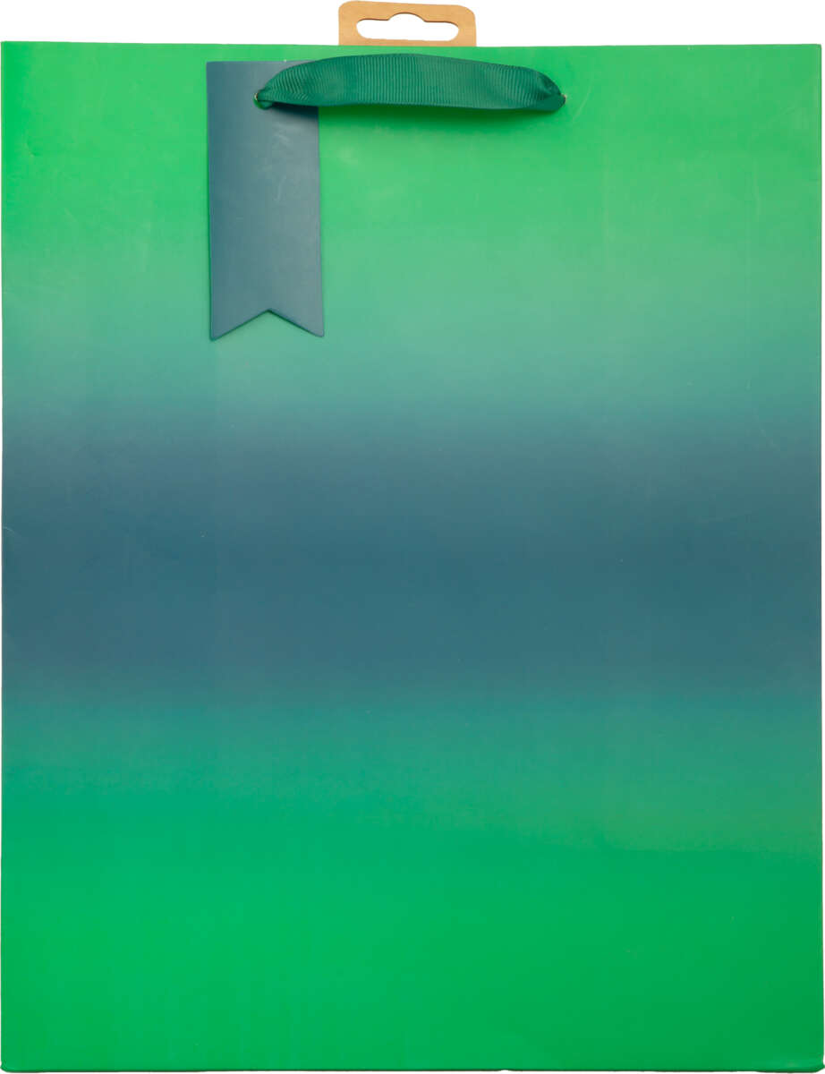 Gavepose stor Grønn Ombre