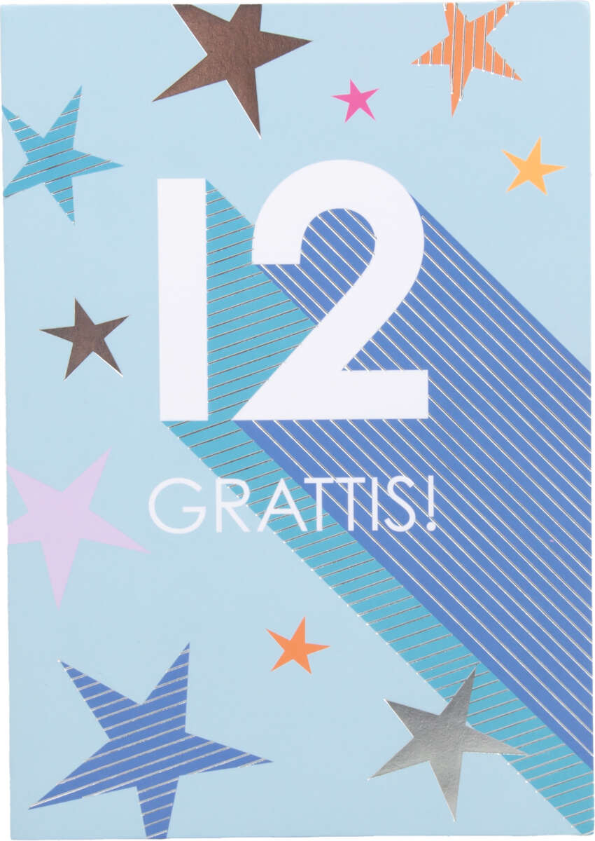 Kort 12 år Grattis!