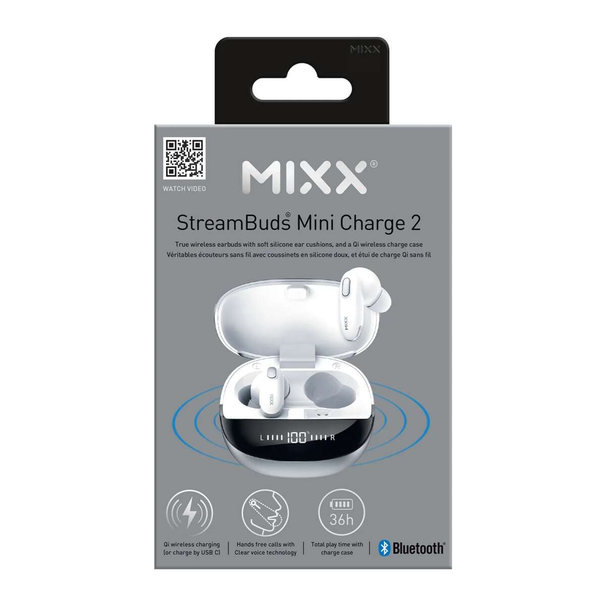 MIXX Mini Charge 2 In-Ear Tws Qi ørepropper