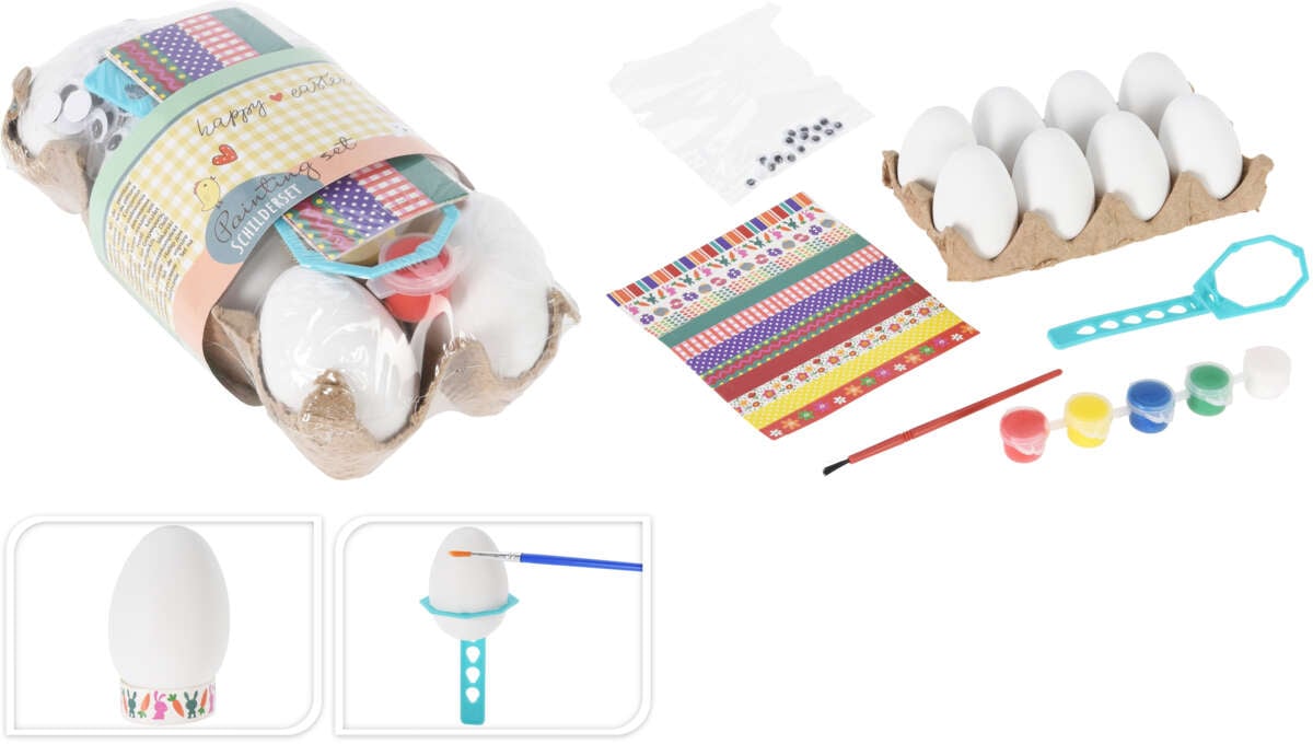 Påskeegg Gjør-det-selv med maling 8 pk