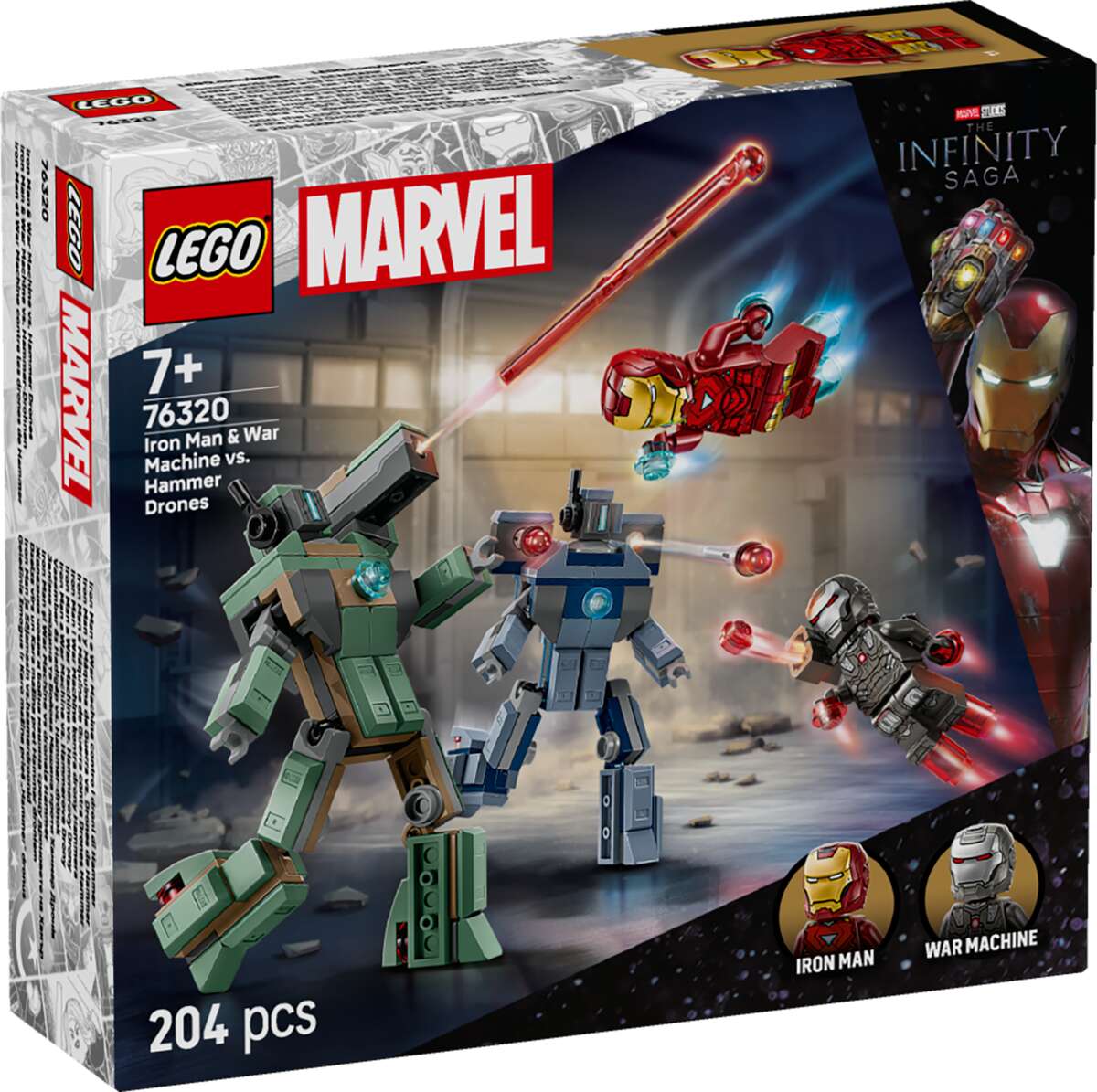LEGO® ǀ Marvel Iron Man og War Machine mot Hammer-droner 76320