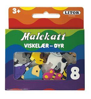 Malekatt viskelær 8pk