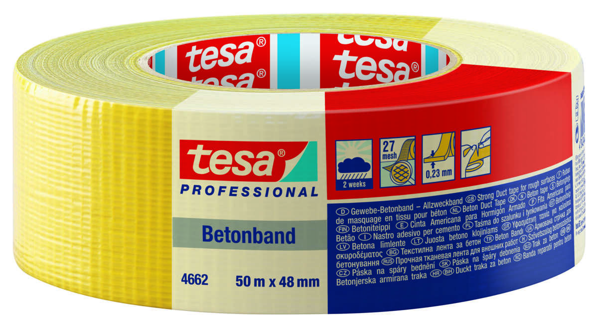 Tesa Betongtape Gul 50m x 48mm