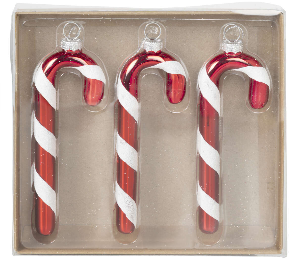Candy cane juletrepynt, 3pk