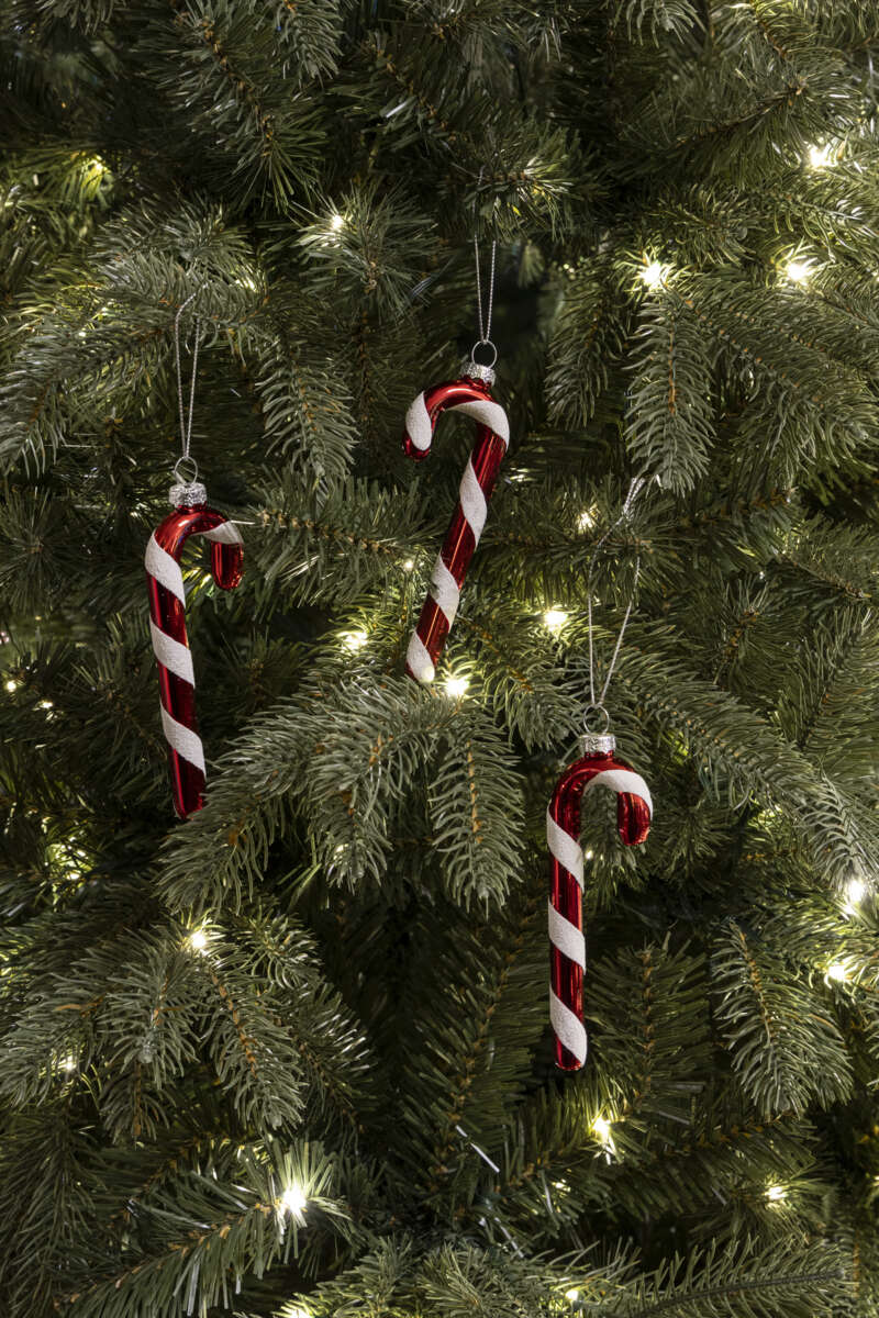 Candy cane juletrepynt, 3pk