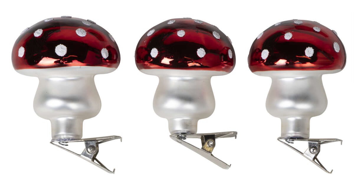 Sone sopp juletrepynt, 3pk