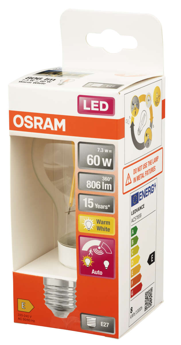 OSRAM LED Star Classic A pære med sensor