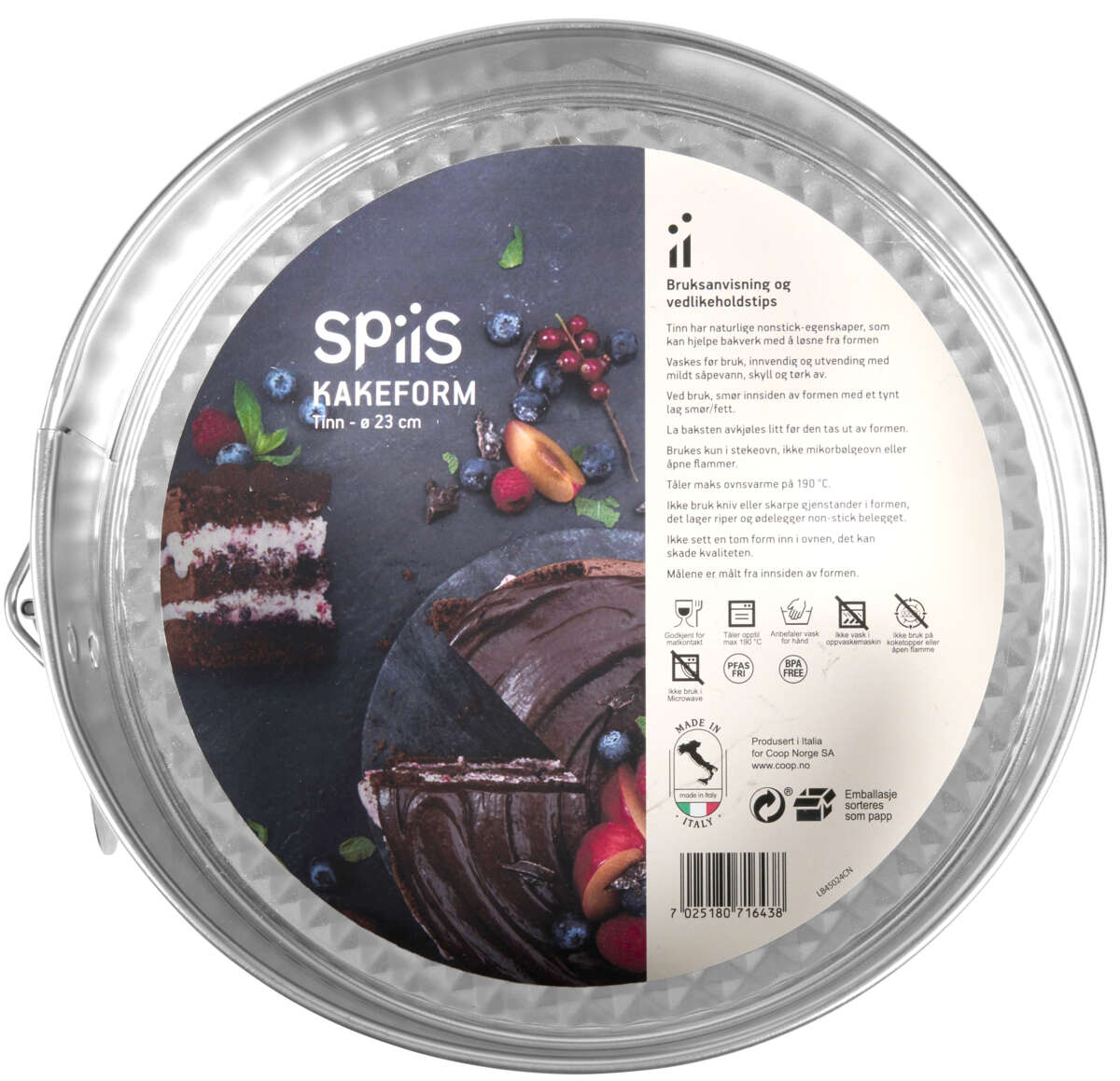 SPiiS Tin kakeform
