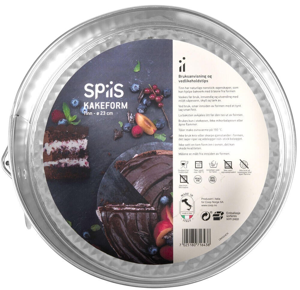 SPiiS Tin kakeform