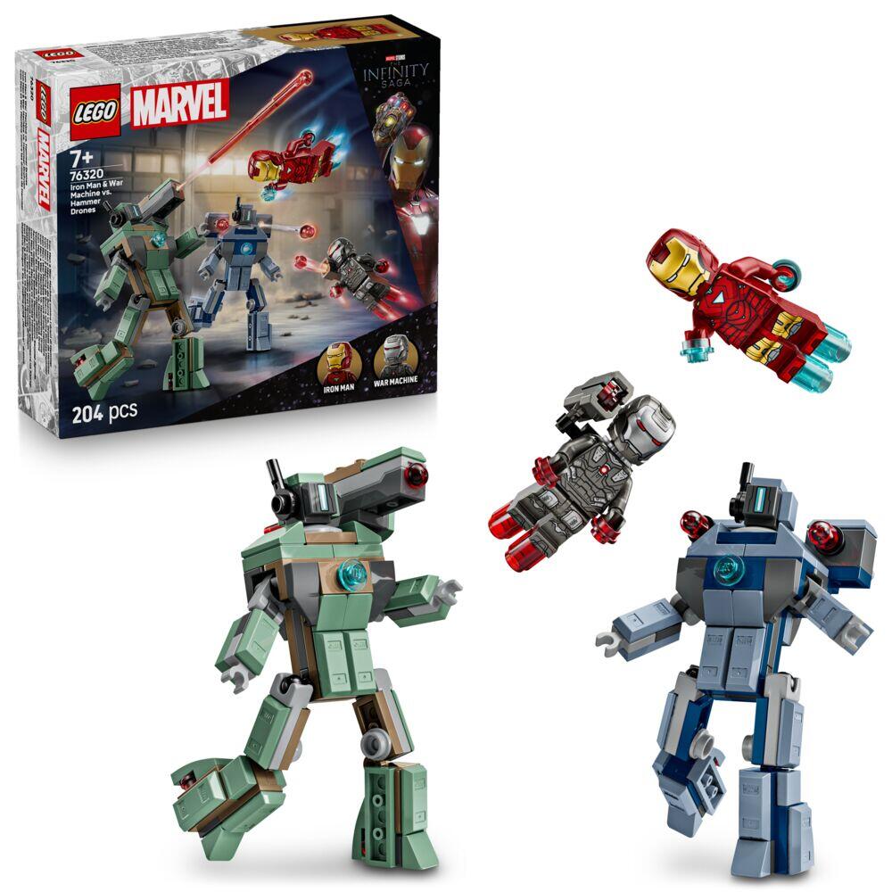 LEGO® ǀ Marvel Iron Man og War Machine mot Hammer-droner 76320