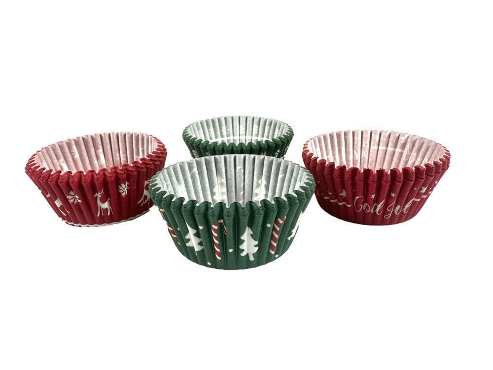 Muffinsformer med julemotiv 100 stk
