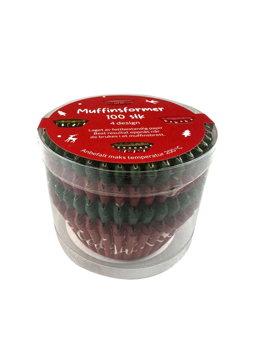 Muffinsformer med julemotiv 100 stk