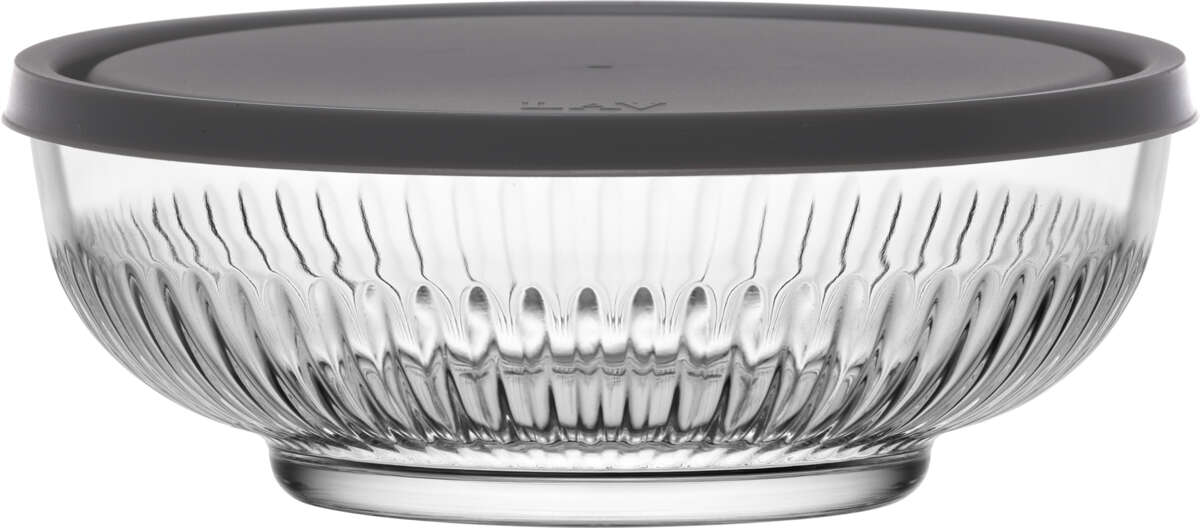 Lav glassbolle med lokk