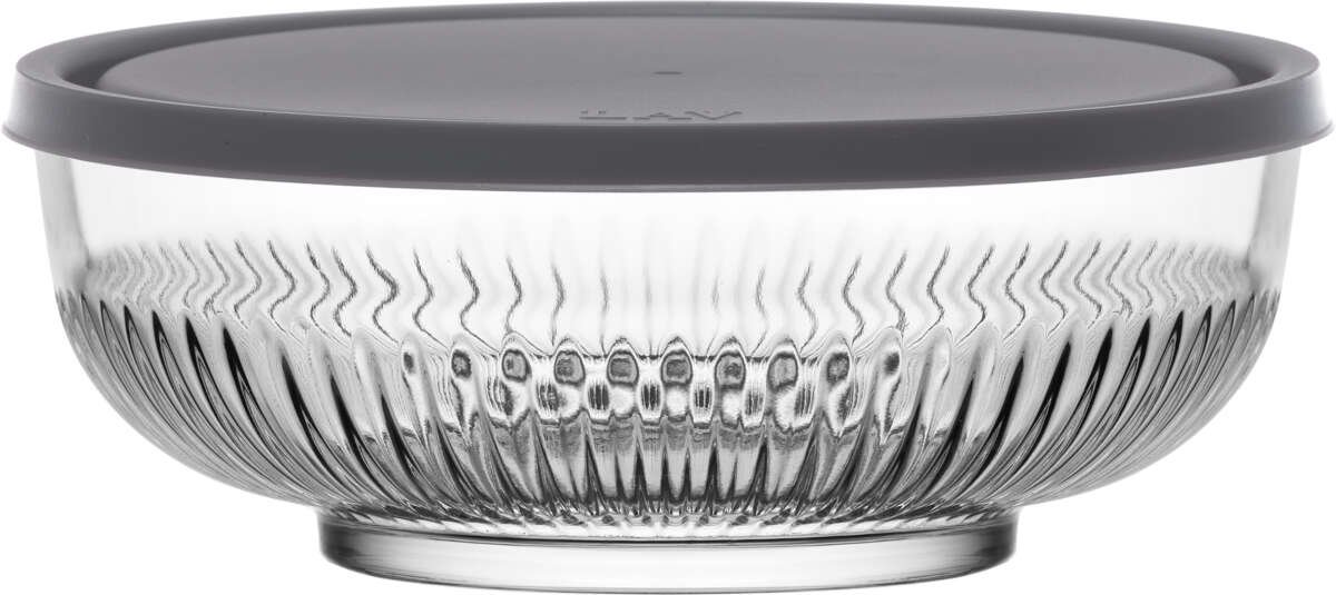 Lav glassbolle med lokk