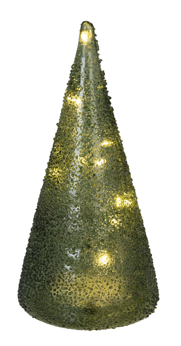 Dekortre i glass med lys