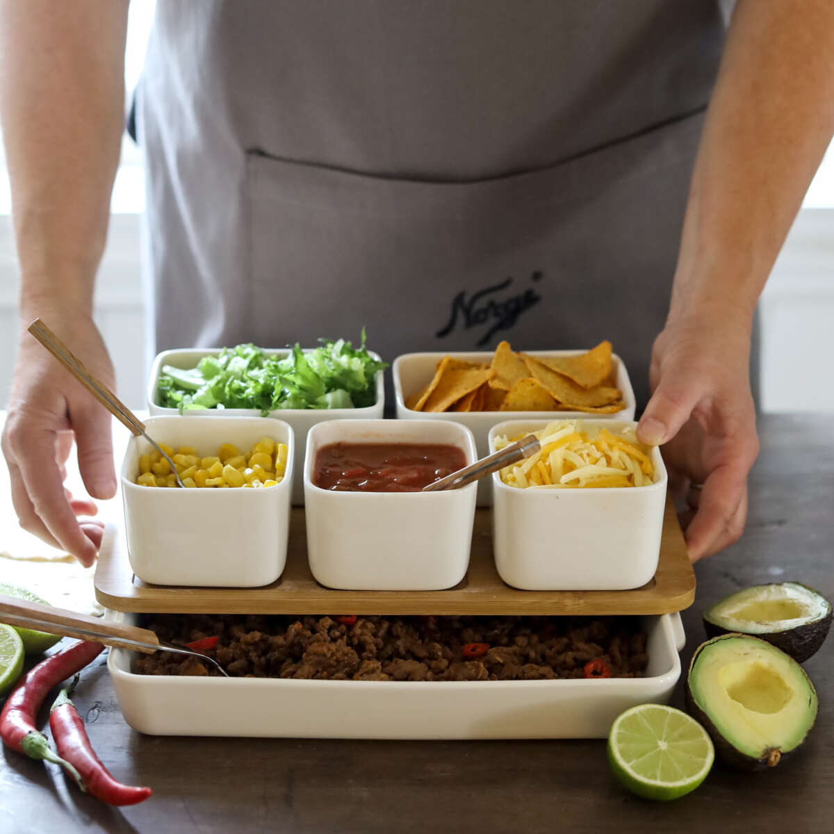 Porsgrund Sense tacosett 7 deler