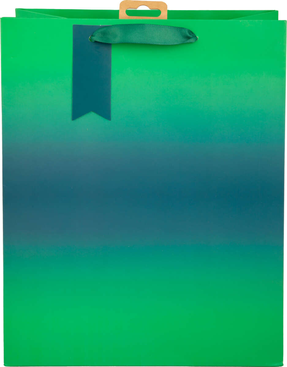 Gavepose stor Grønn Ombre