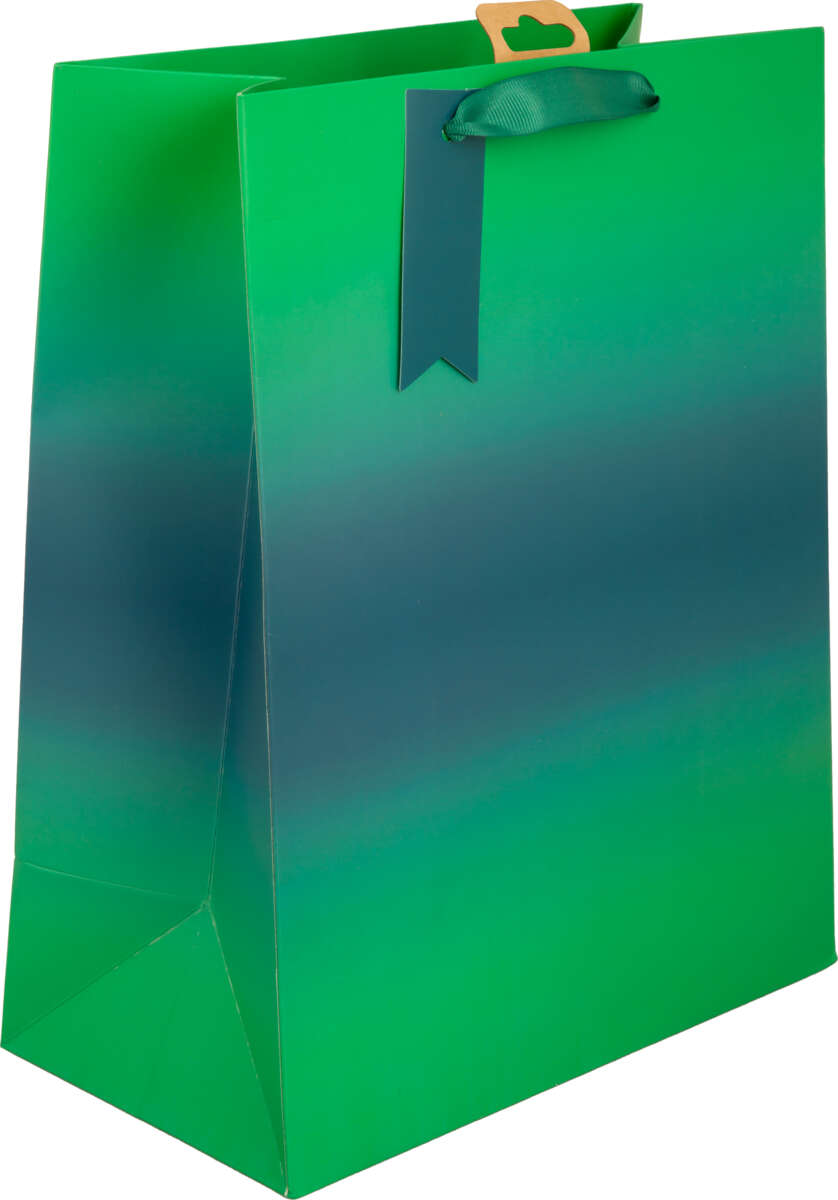 Gavepose stor Grønn Ombre