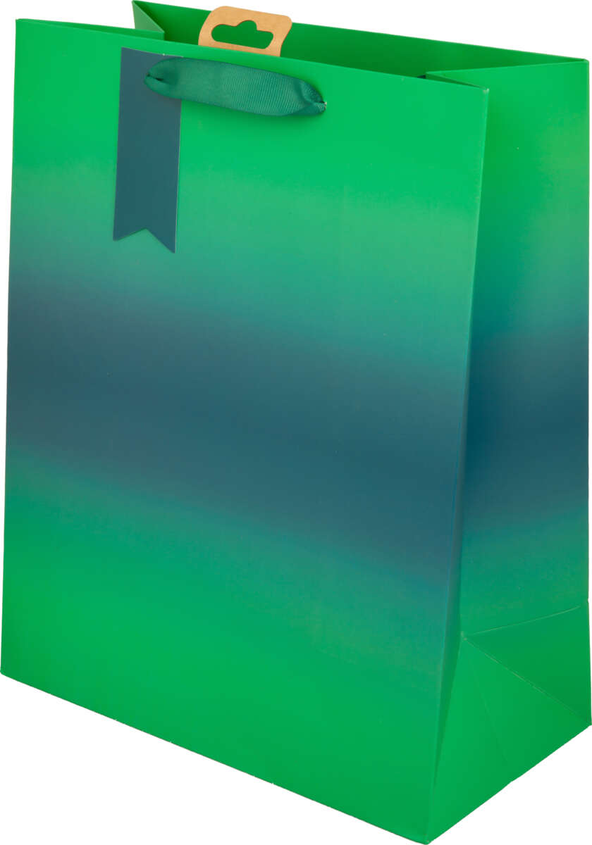Gavepose stor Grønn Ombre