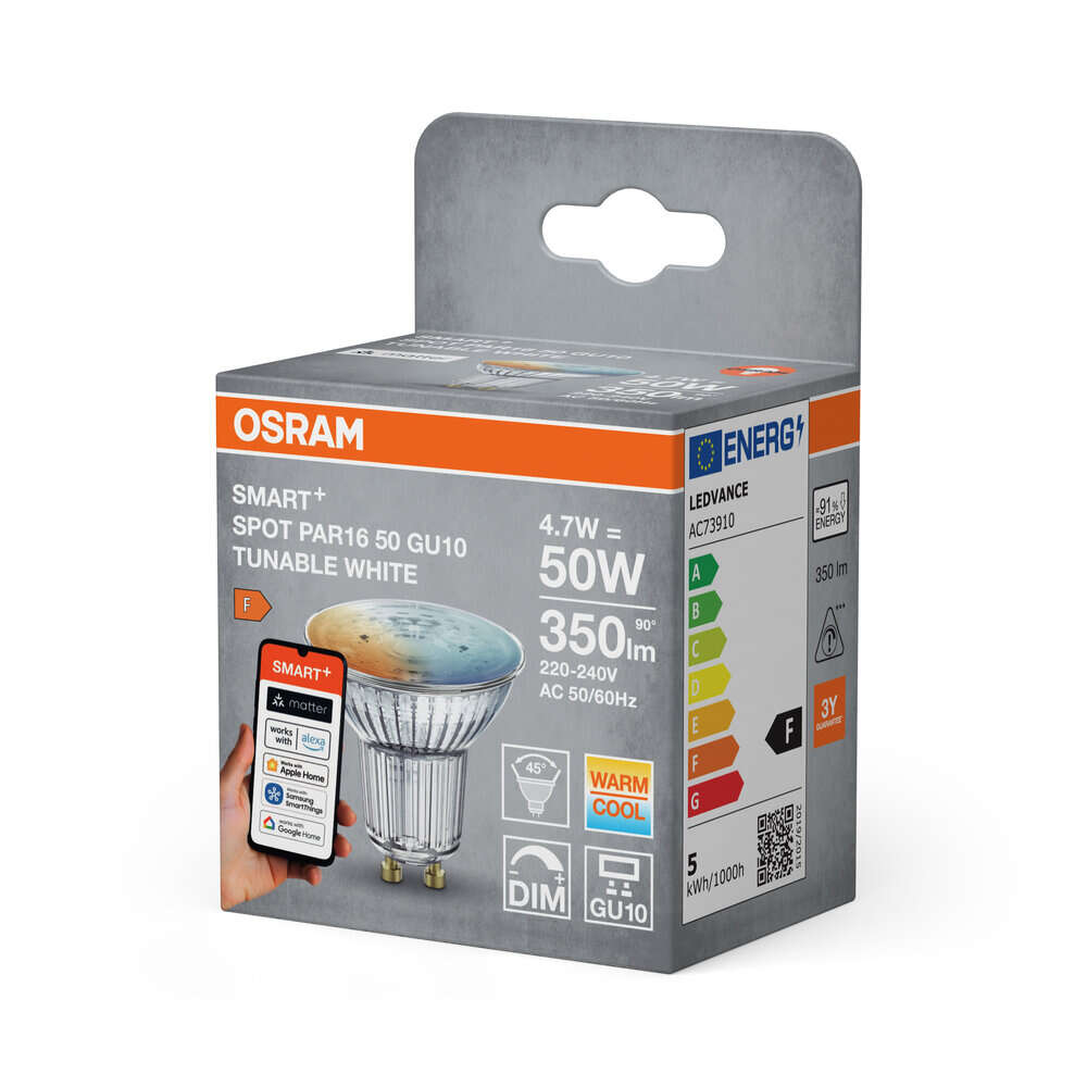 OSRAM SMART+ MATTER Tunable White Spot PAR16 50 45° 4.7W GU10