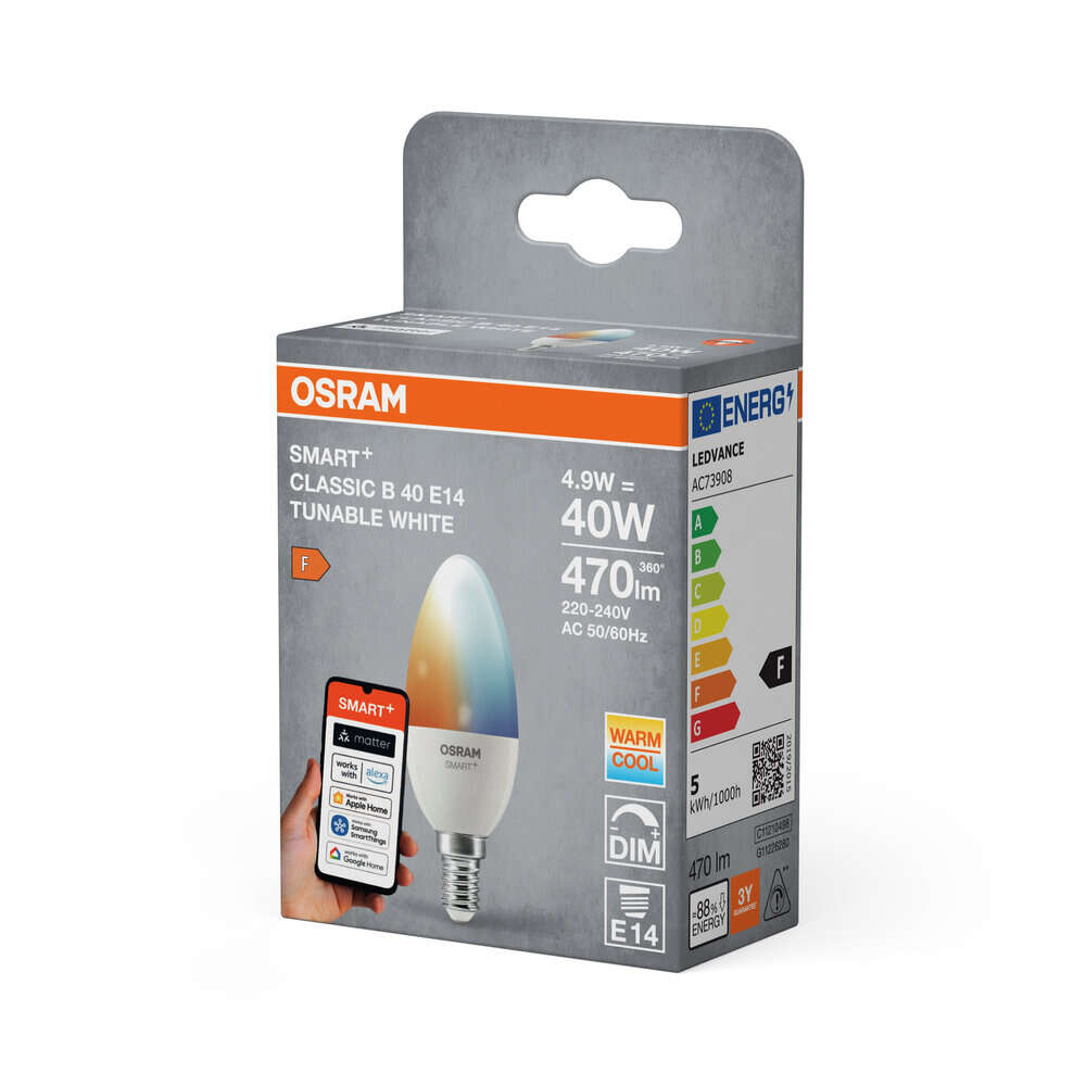 OSRAM SMART+ MATTER Tunable White Classic B40 4.9W E14