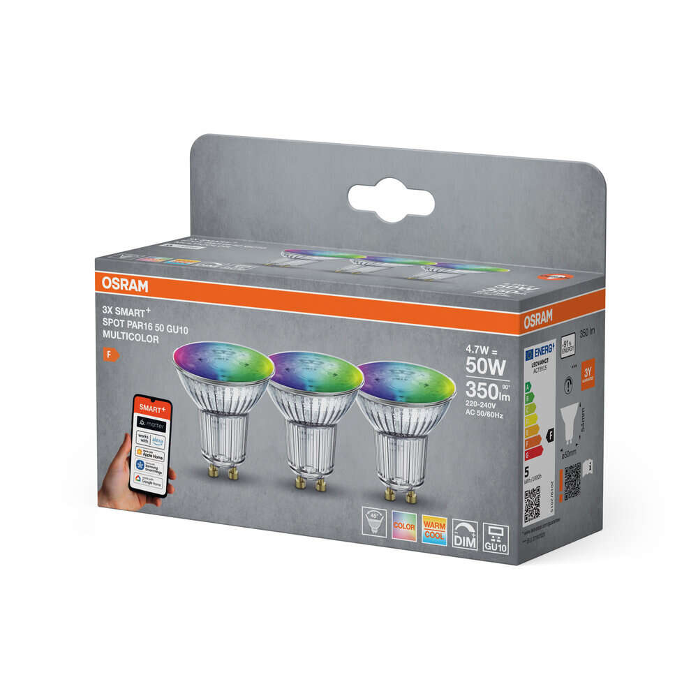 OSRAM SMART+ MATTER Multicolor Spot PAR16 50 45° 4.7W GU10