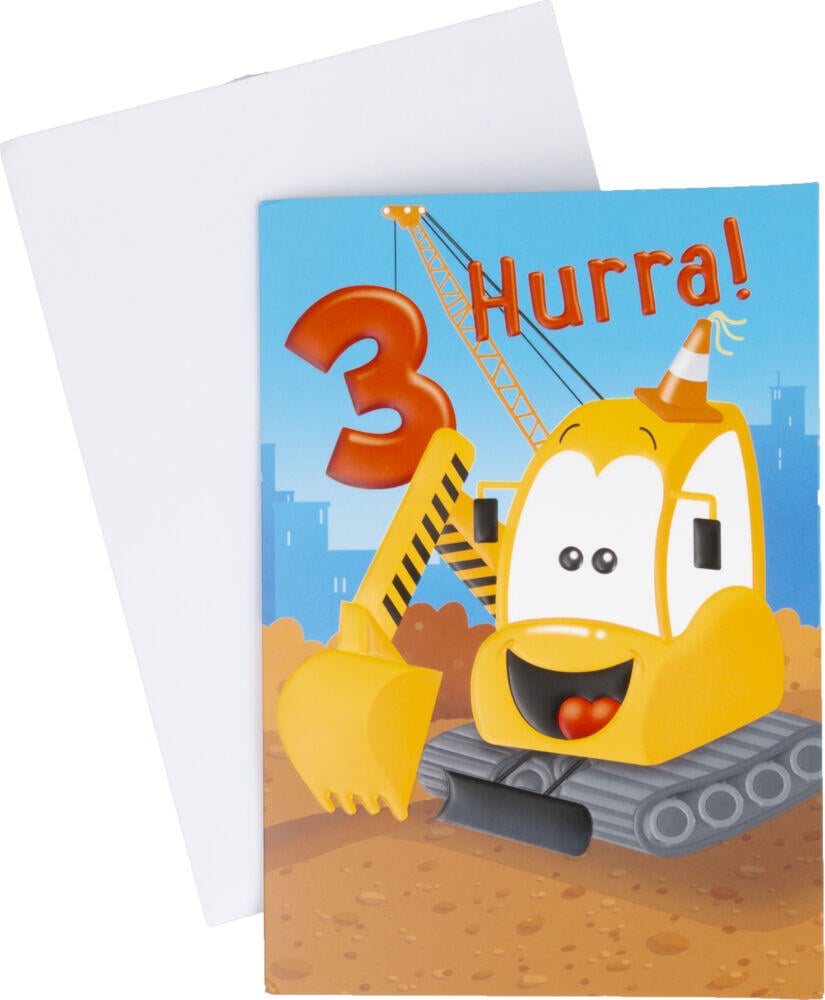 Kort 3 år Hurra