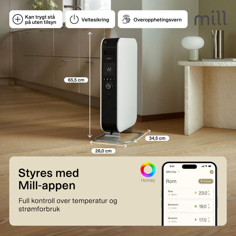Mill Gentle Air 2000W oljeovn