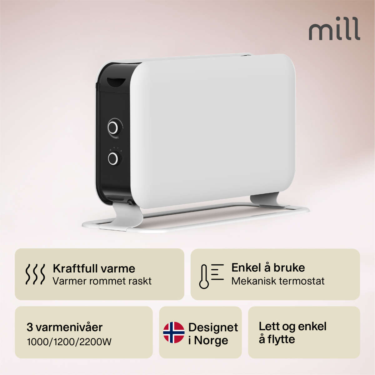 Mill Instant Max Mec 2200W gulvovn