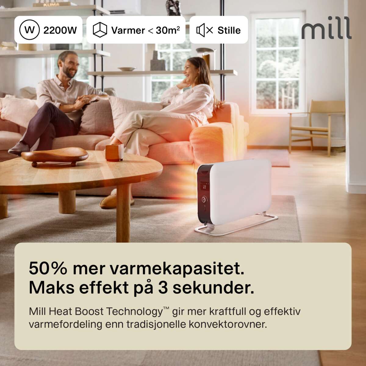 Mill Instant Max gulvovn LED